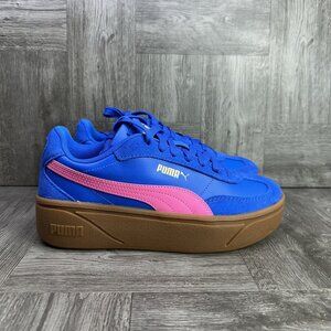 Puma Club II Era Women's size 8 Blue Pink Gum Bottom Platform Shoes